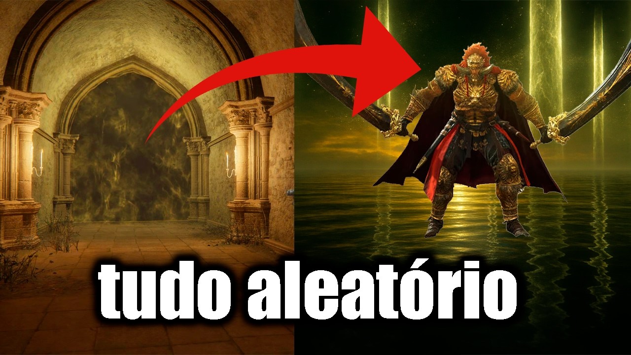Elden ring, mas tudo é aleatorio