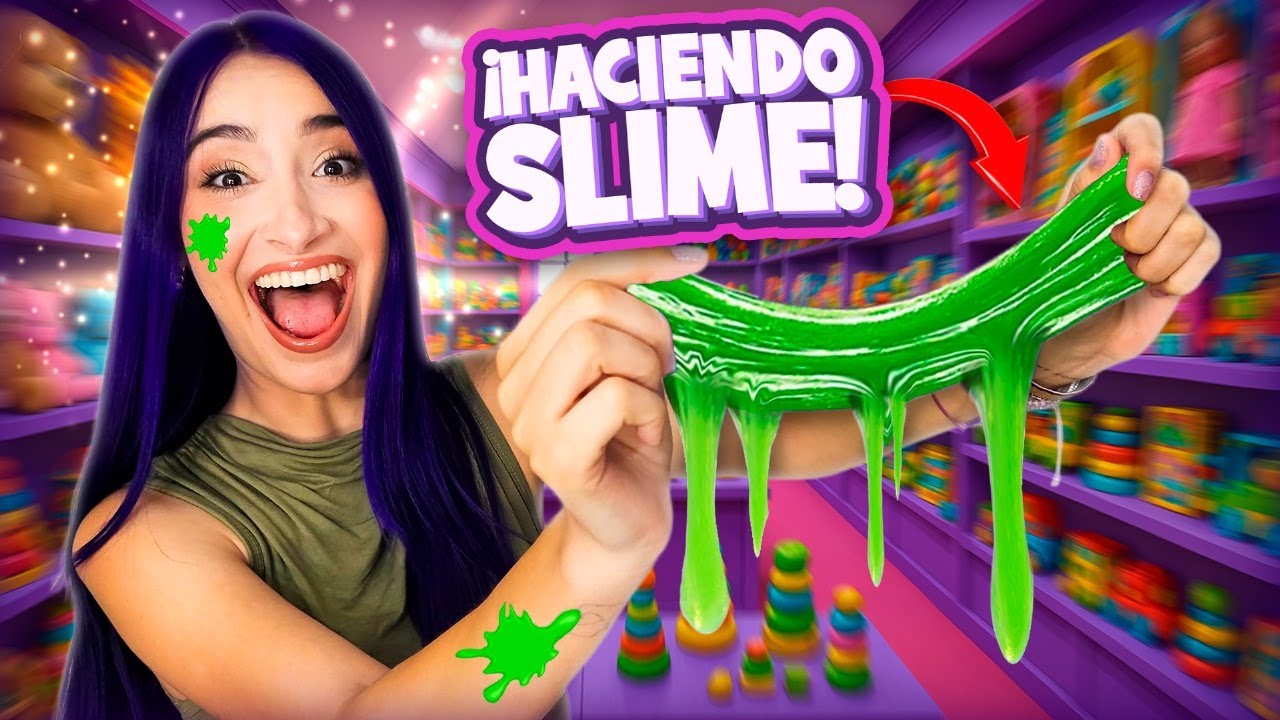 Haciendo SLIME por primera vez con vídeos virales😳🌈