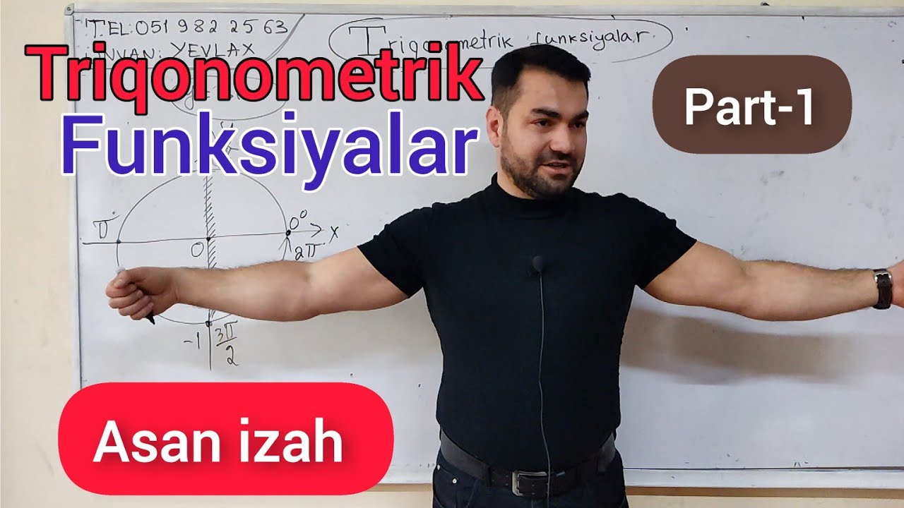 ✅🔺 Triqonometrik funksiyalar çox asan dərs izahı Part-1 #riyaziyyat #trigonometry #dim