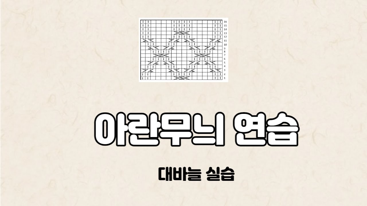 아란무늬 차트 보면서 뜨기