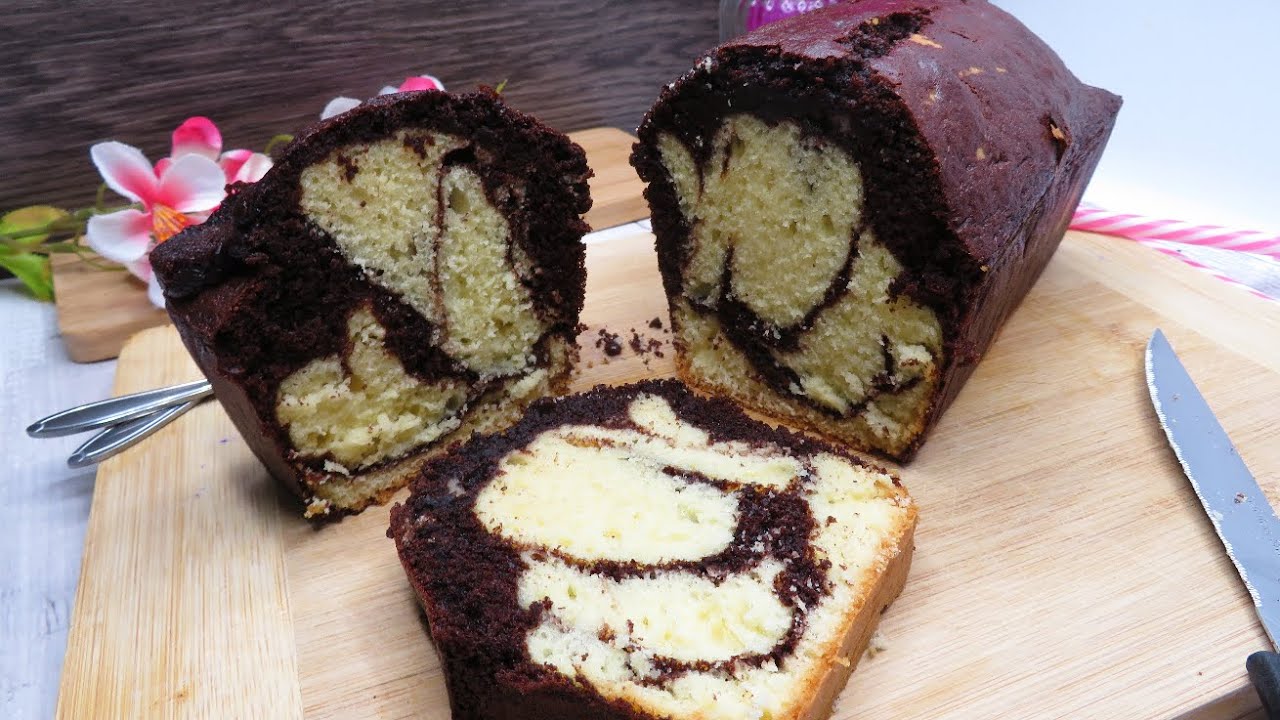 Cake marbré à la vanille et au chocolat
