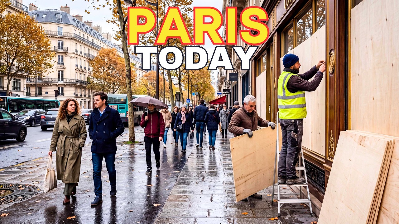 Paris Today &mdash; Back to Normal or More Chaos Ahead? &mdash; City Center Tour 4K