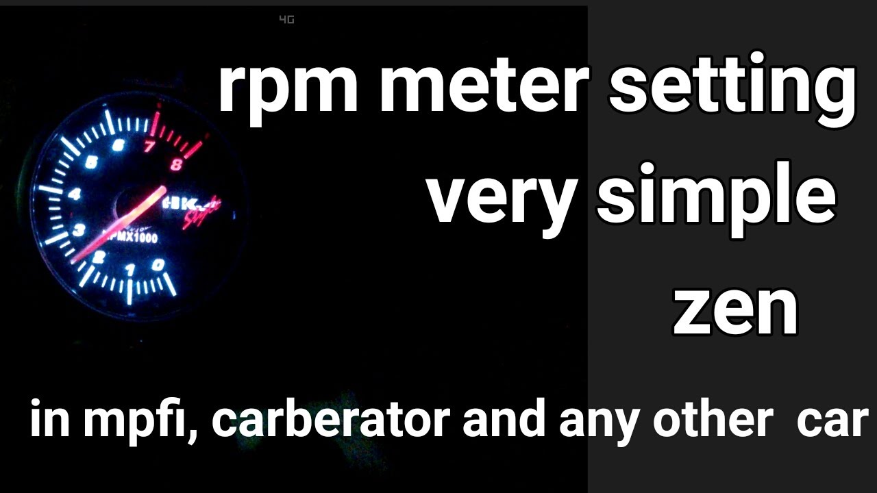maruti zen rpm meter( tachometer) setting in malayalam