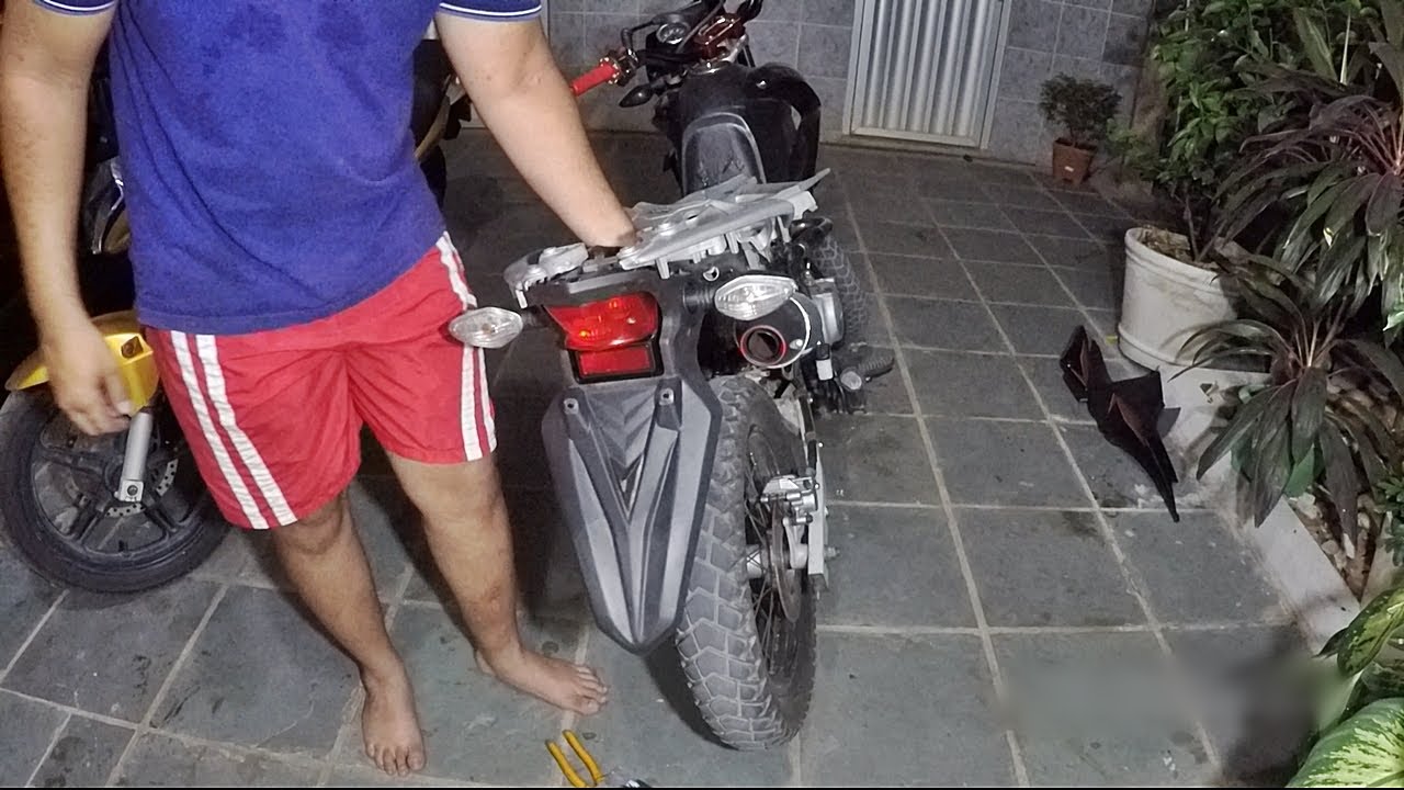 Adaptando o Lameiro Trazeiro Da XRE Na Bros 150 !
