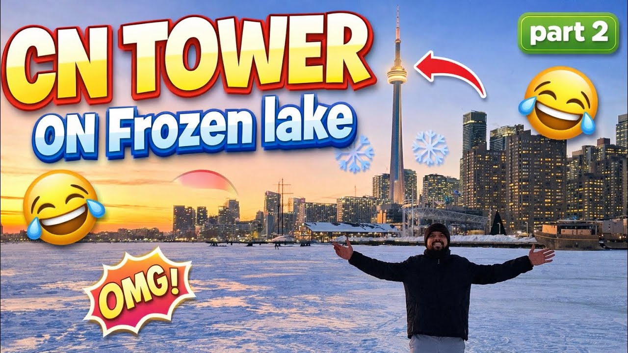 CN TOWER 🏙️ON FROZEN LAKE ..! UNBELIEVABLE ..!!!😱🥶 PART -2 