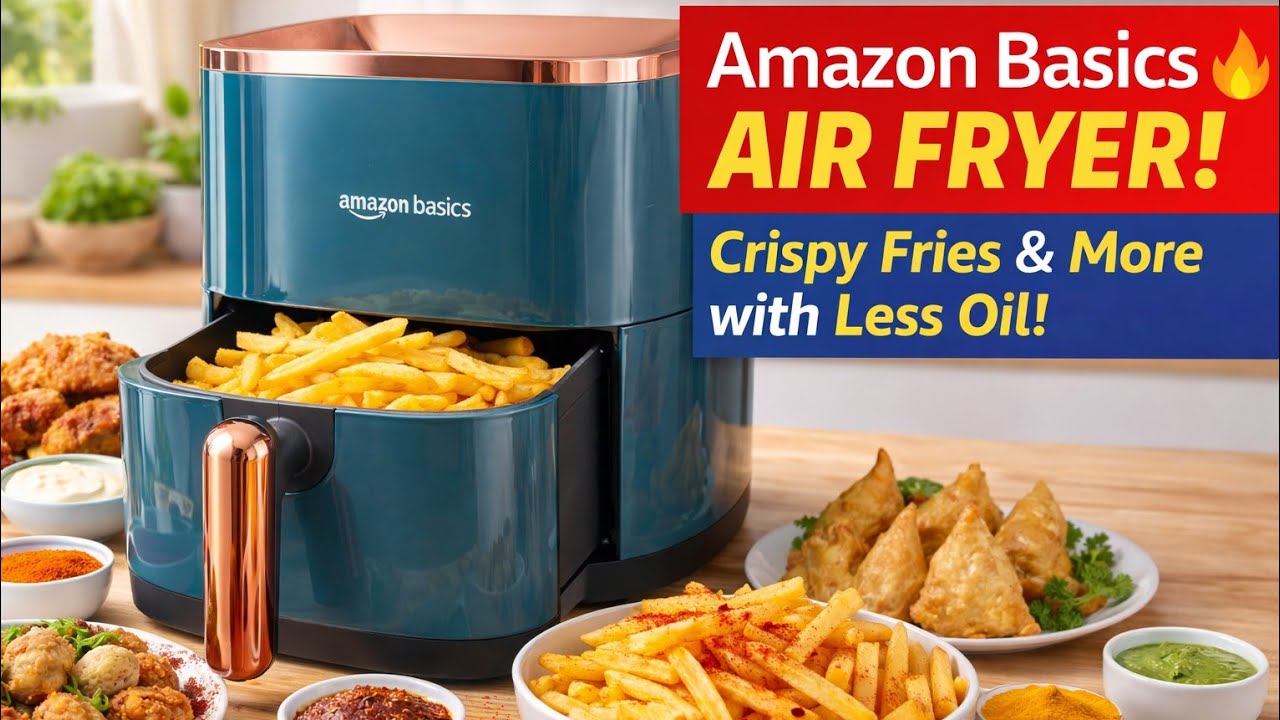 Amazon Basics Air Fryer  unboxing and review 🔥 Crispy Fries with Less Oil | Healthy Cooking at Home
