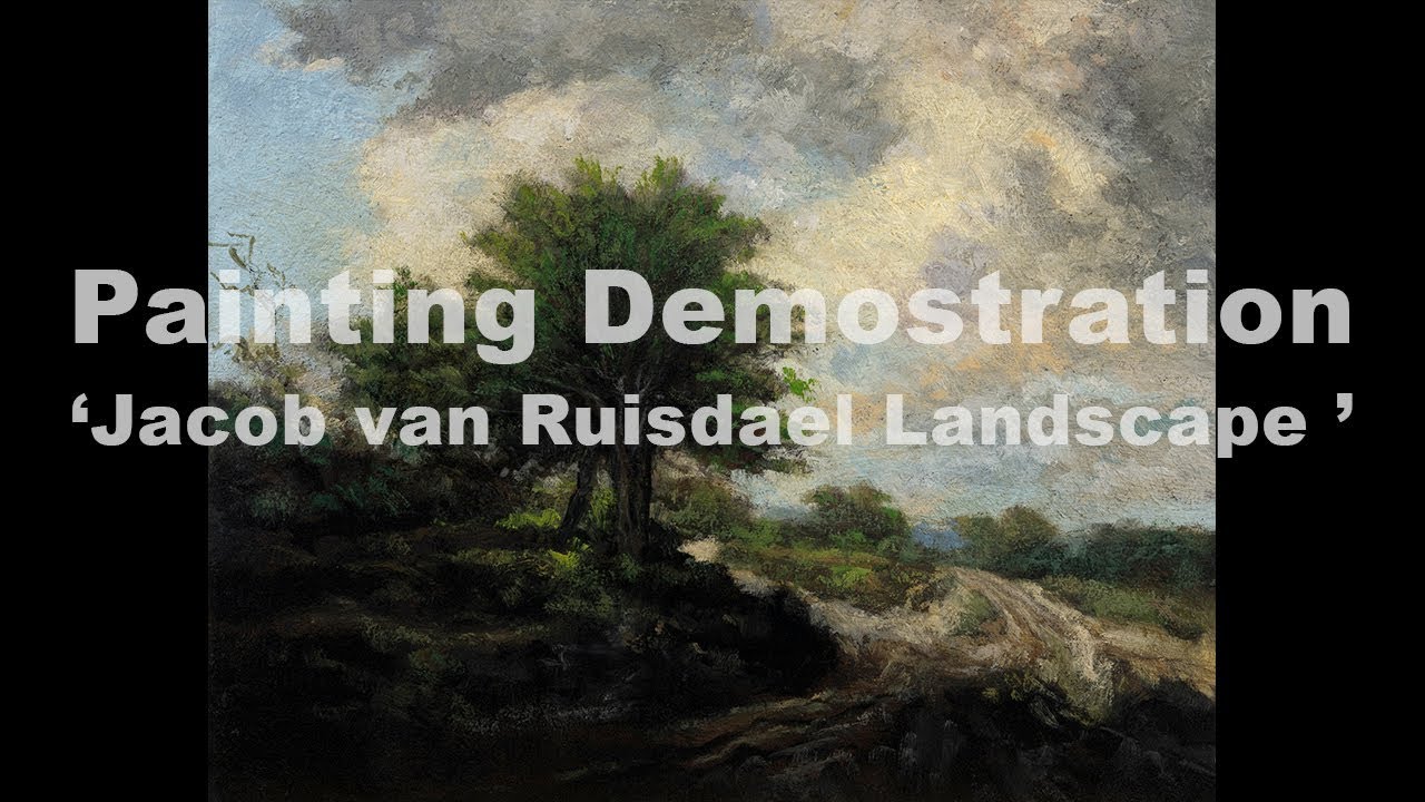 Study after Jacob van Ruisdael   Landscape 8x10 Tonalist Landscape Oil Paintin