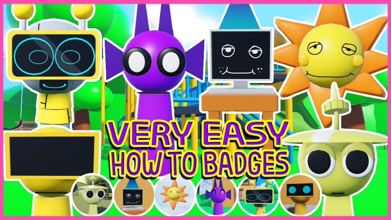 Roblox - New (BIG UPDATE) How to get  6 NEW BADGES in 3D Sprunki RP And Animations
