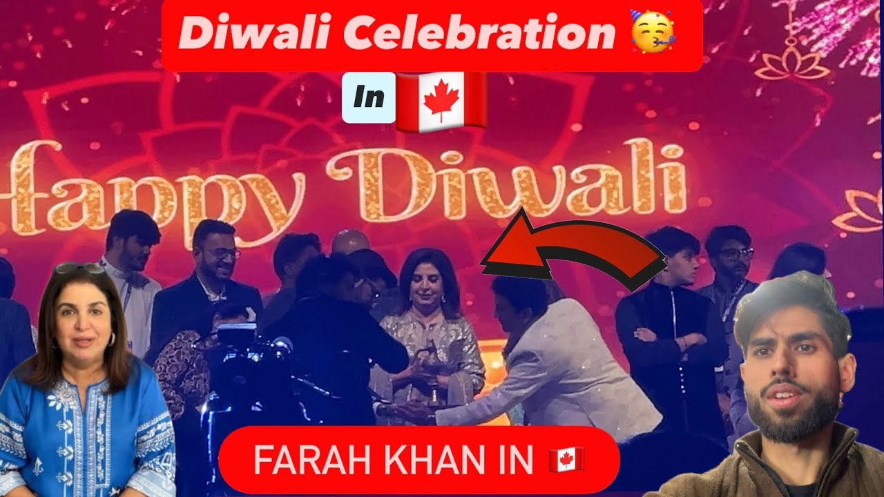 Diwali Celebration With Farah khan 🥳🤩 || Farah khan in Toronto CANADA 🇨🇦 || fireworks 🧨 
