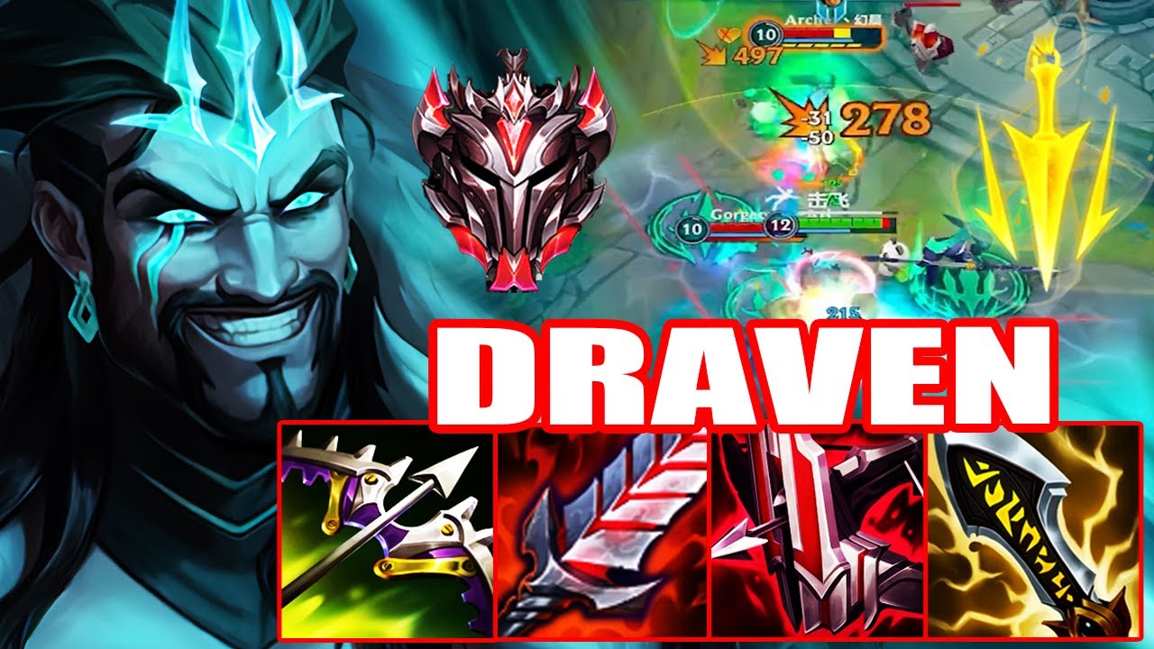 Wild Rift China Draven Adc - 19KILL New OP Build Runes - Grandmaster Rank Gameplay