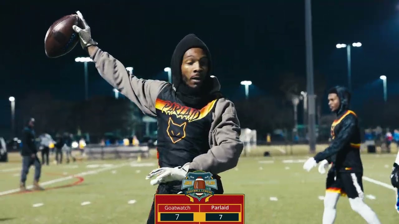 JAX FLAG FOOTBALL LEAGUE SEASON 8 NIGHT LEAGUE WEEK 1: GOATWATCH vs PARLAID