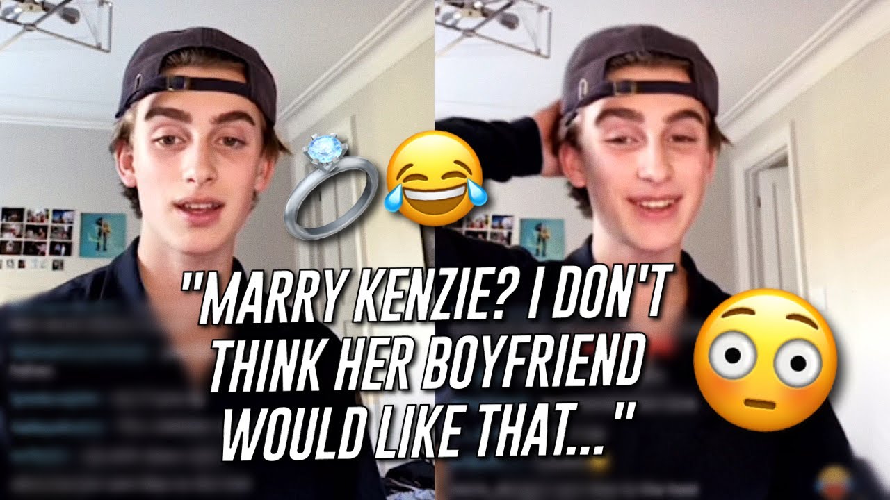 johnny orlando REACTS to someone telling him to MARRY kenzie ziegler!!😭😂