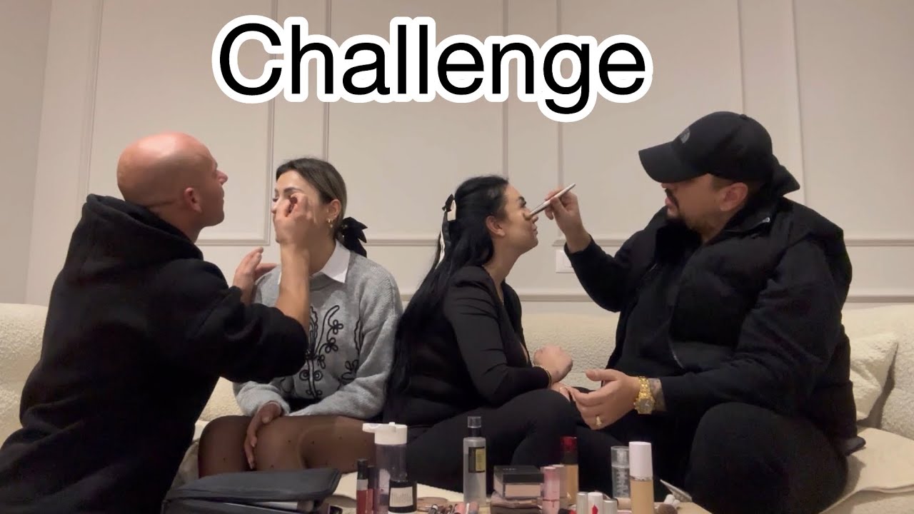 Challenge//Na bejne burrat makeup 😅//Kush mendoni e beri me bukur? // Dezi Lami