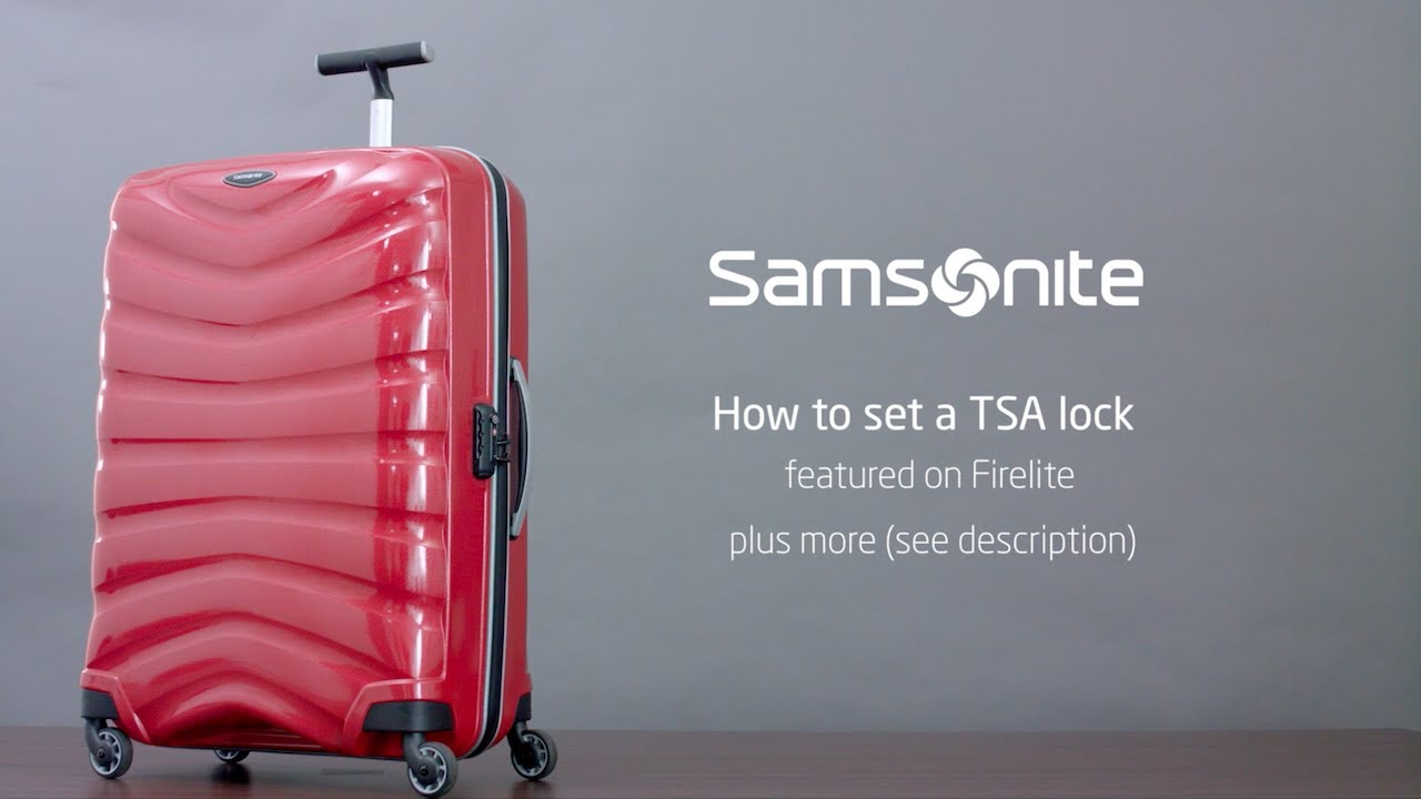 Samsonite Firelite - How to set the TSA Lock code