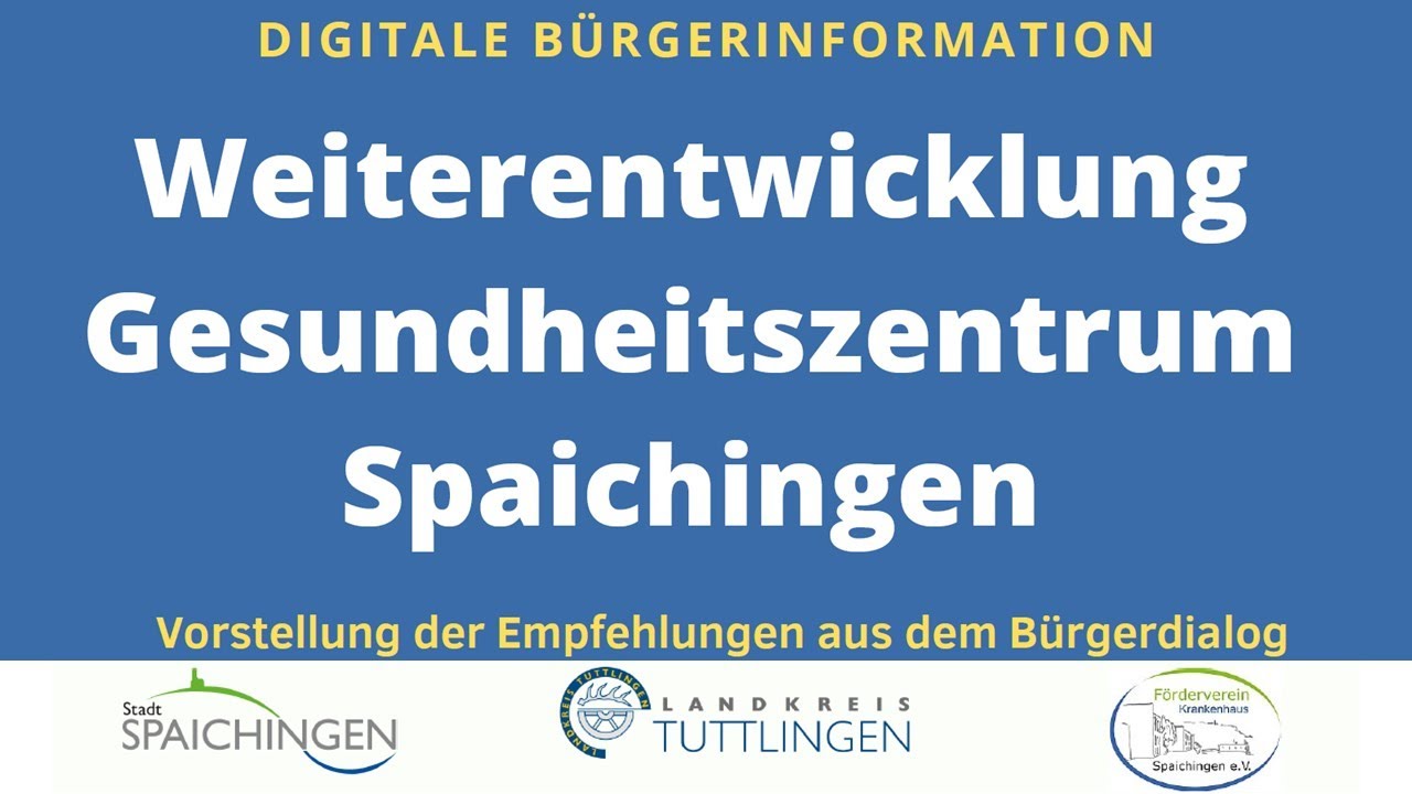 Digitale Bürgerinformation | Weiterentwicklung Gesundheitszentrum Spaichingen