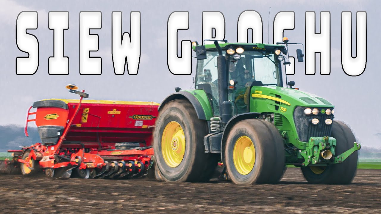 Szybki siew grochu na żuławach John Deere 7730,  Vaderstad rapid u @sierotarolnik1794