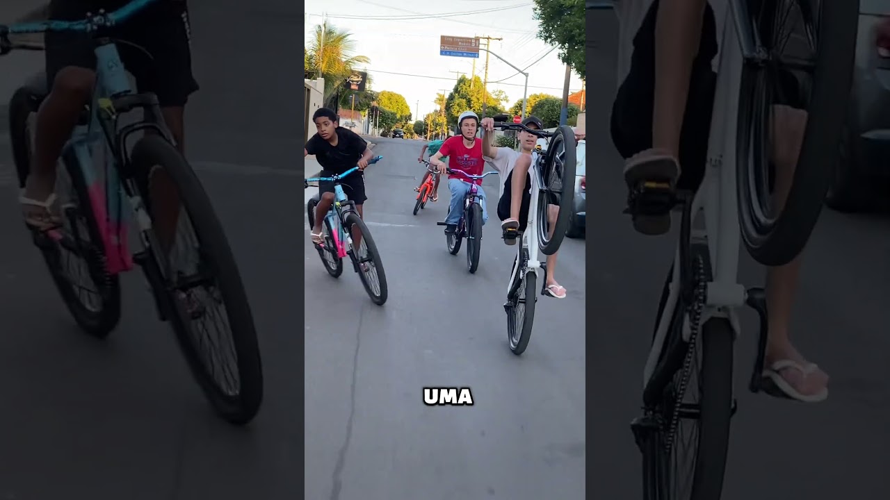Infelizmente uma bike trincou no rol&ecirc;😭 #graudebike #wheeling #bikevlog