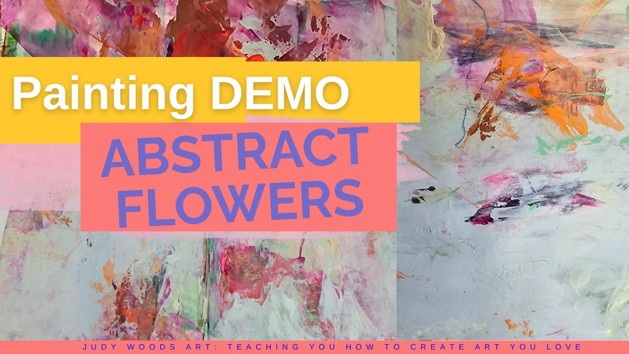 How to Paint Abstract Flowers - Without a brush!