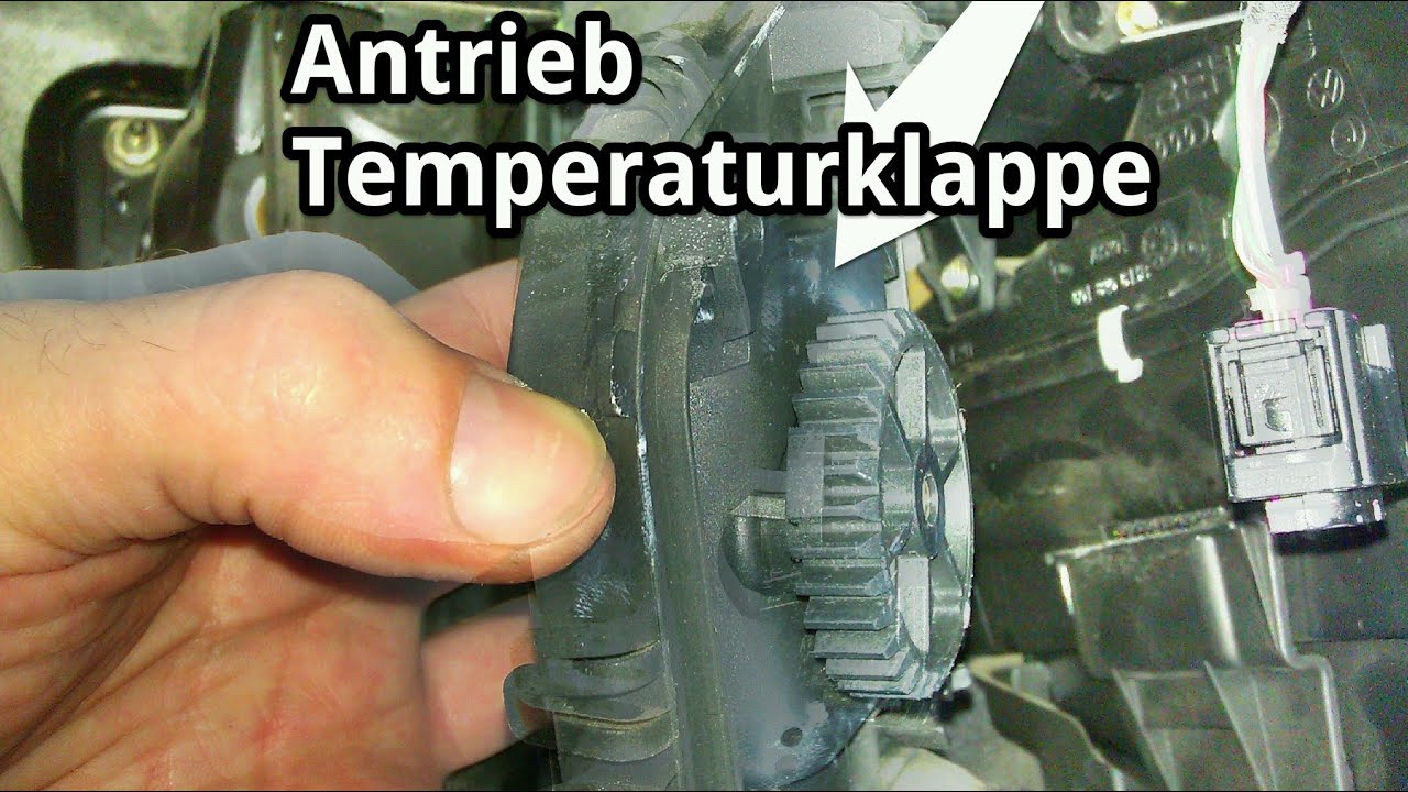 Stellmotor Temperaturklappe Warmluft / Kaltluft ausbauen - Skoda Fabia - VW Polo 9N