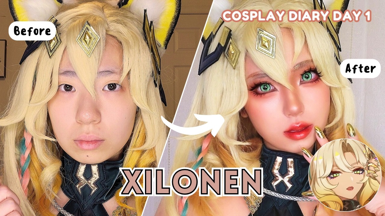 Xilonen Cosplay Makeup 🐆 Sexy Cat-Eye Look💄Beginner-Friendly Makeup Tutorial | Cosplay Diary DAY 1