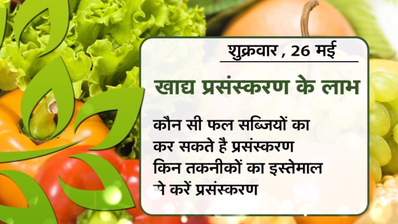 खेत खलिहान - खाद्य प्रसंस्करण के लाभ
