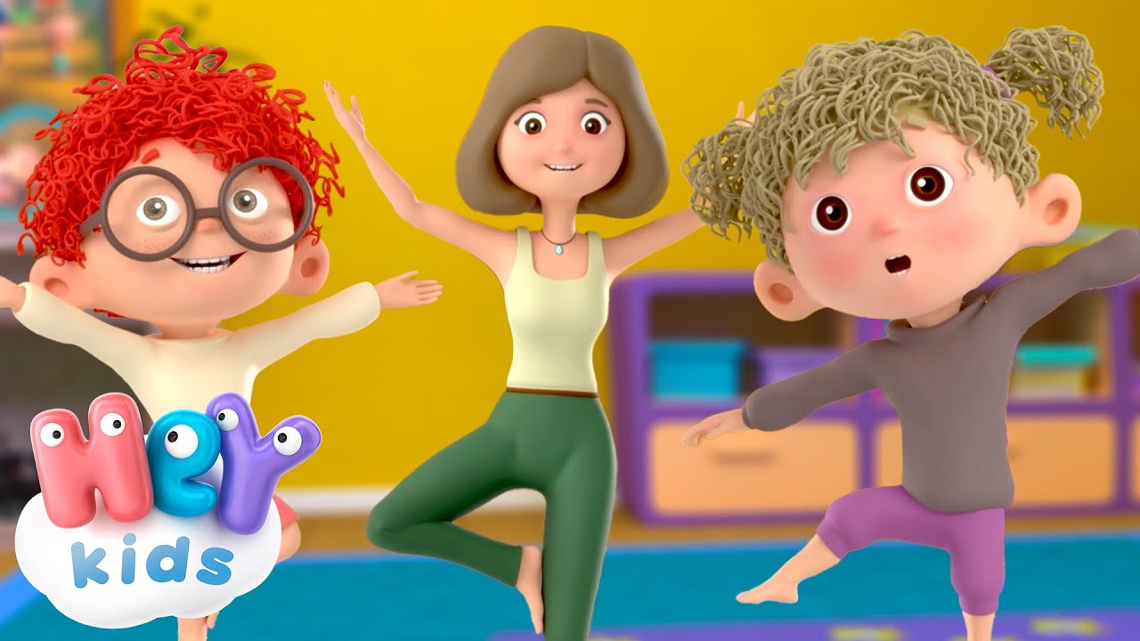 Facciamo yoga! 🧘‍♀️ Canzone di meditazione | Corsi di yoga per bambini e neonati | HeyKids Italiano