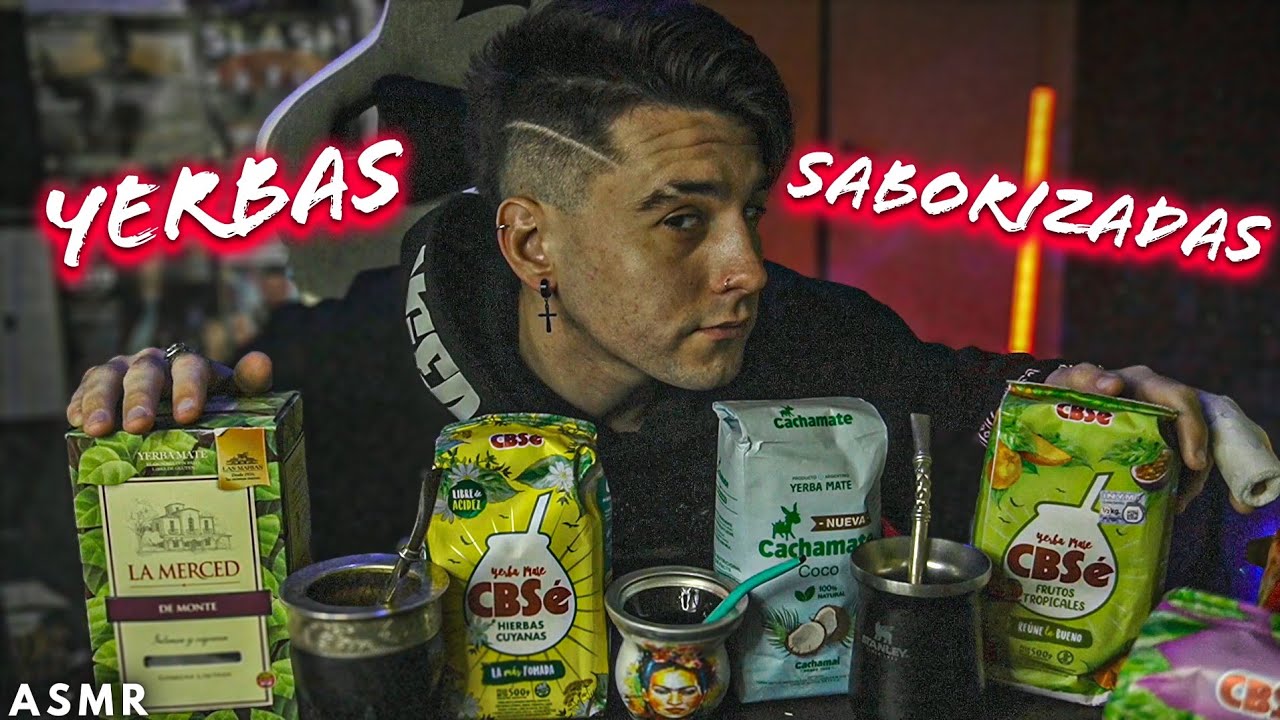 ASMR - PROBANDO YERBAS SABORIZADAS 😴(Asmr Español Argentina)