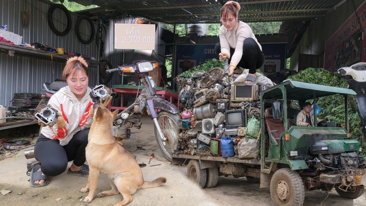 The girl successfully repaired the car and sold it for 2,500,000 VN dong.