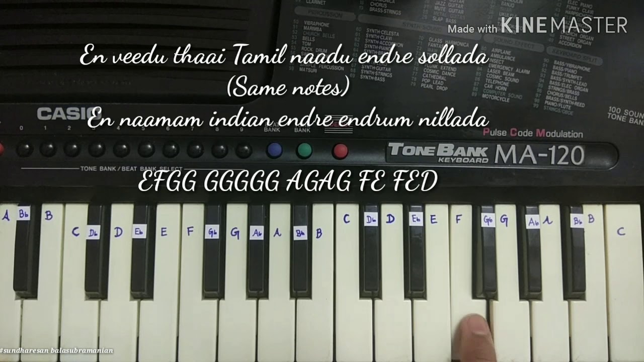 Tamizha Tamizha | Roja | BEGINNERS KEYBOARD TUTORIAL | A.R.Rahman Tamil songs piano notes
