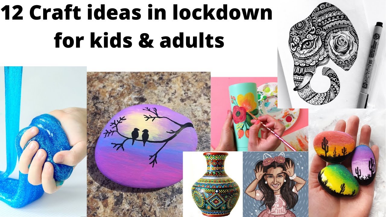 12 Craft ideas for lockdown for kids & adults @NandriArtcraft  | lockdown craft ideas