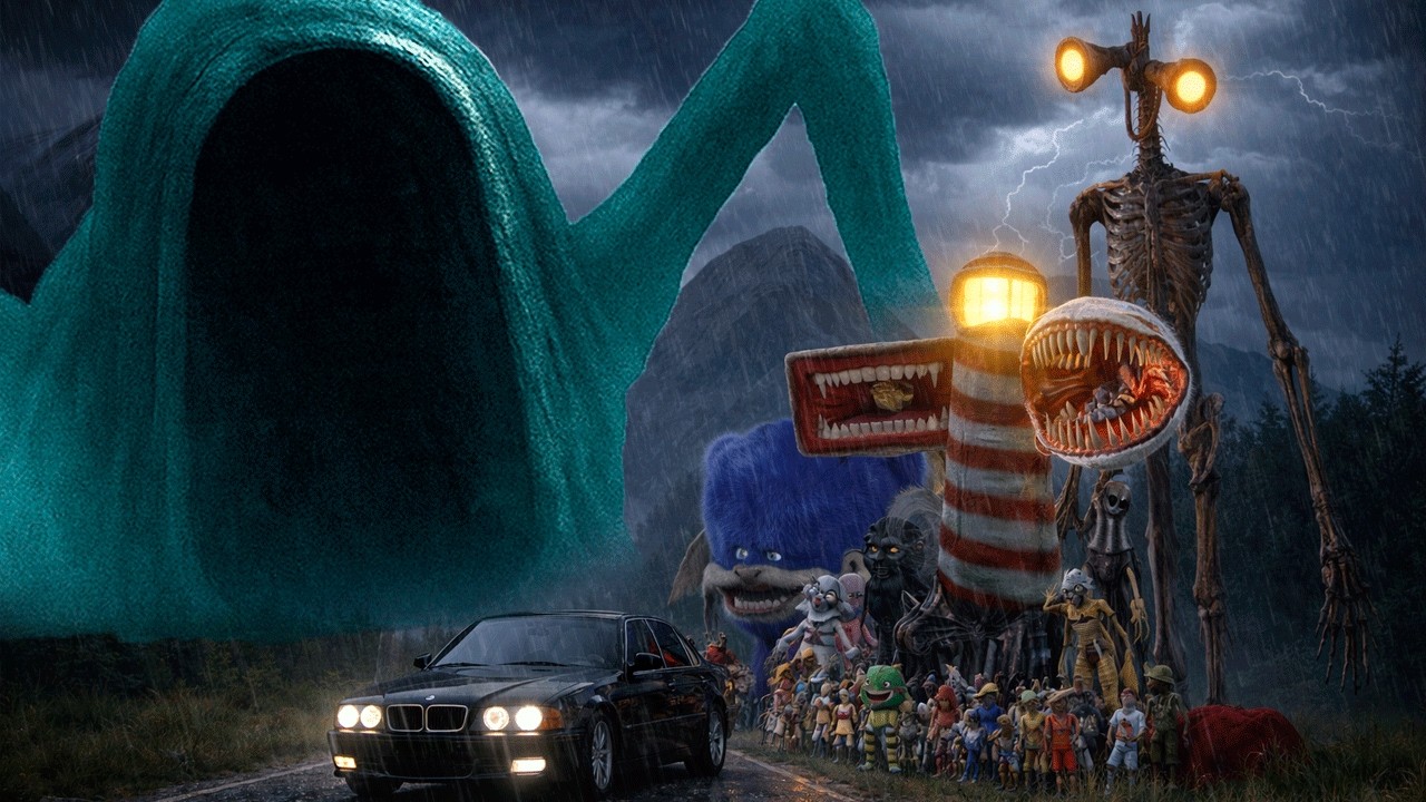 SEA EATER SIREN HEAD AND BLOOP ATACKED MY TRAILER AND BRIDGE AND TRUCK