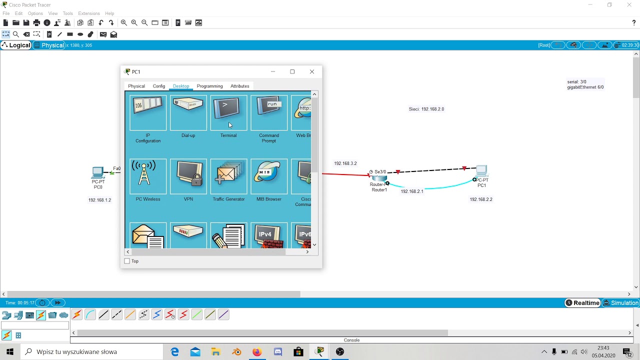 #6 Cisco Packet Tracer: Routing dynamiczny - protokół OSPF