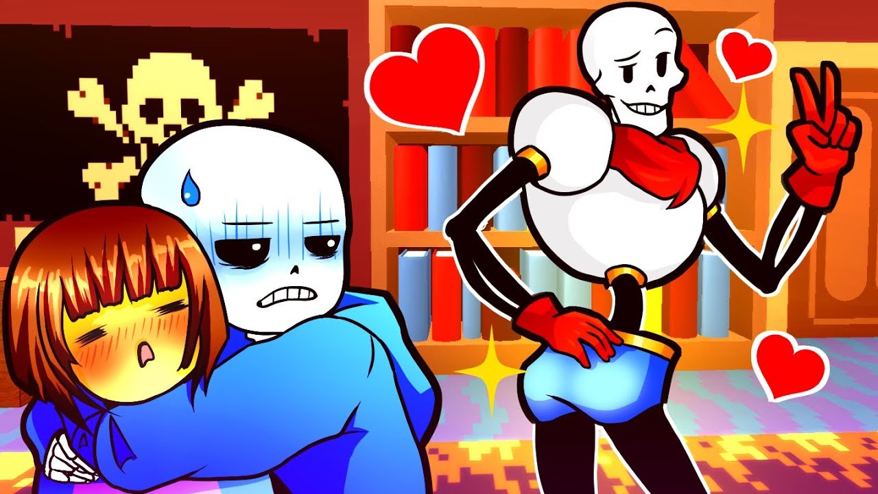 Фриск и Папирус меняются телами! Забавная ролевая игра по мотивам Undertale AU