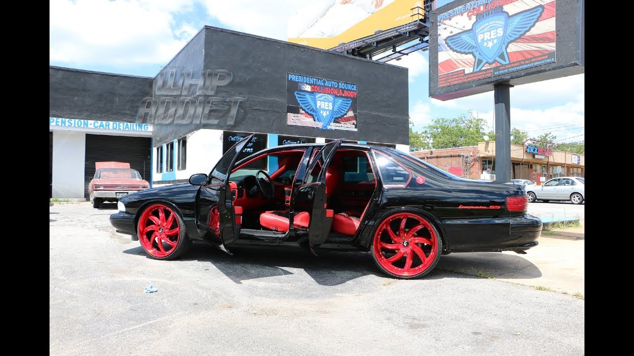WhipAddict: 96' Chevy Impala SS, Red Forgiato Azioni 24s, Custom Interior, by Pres Auto Source