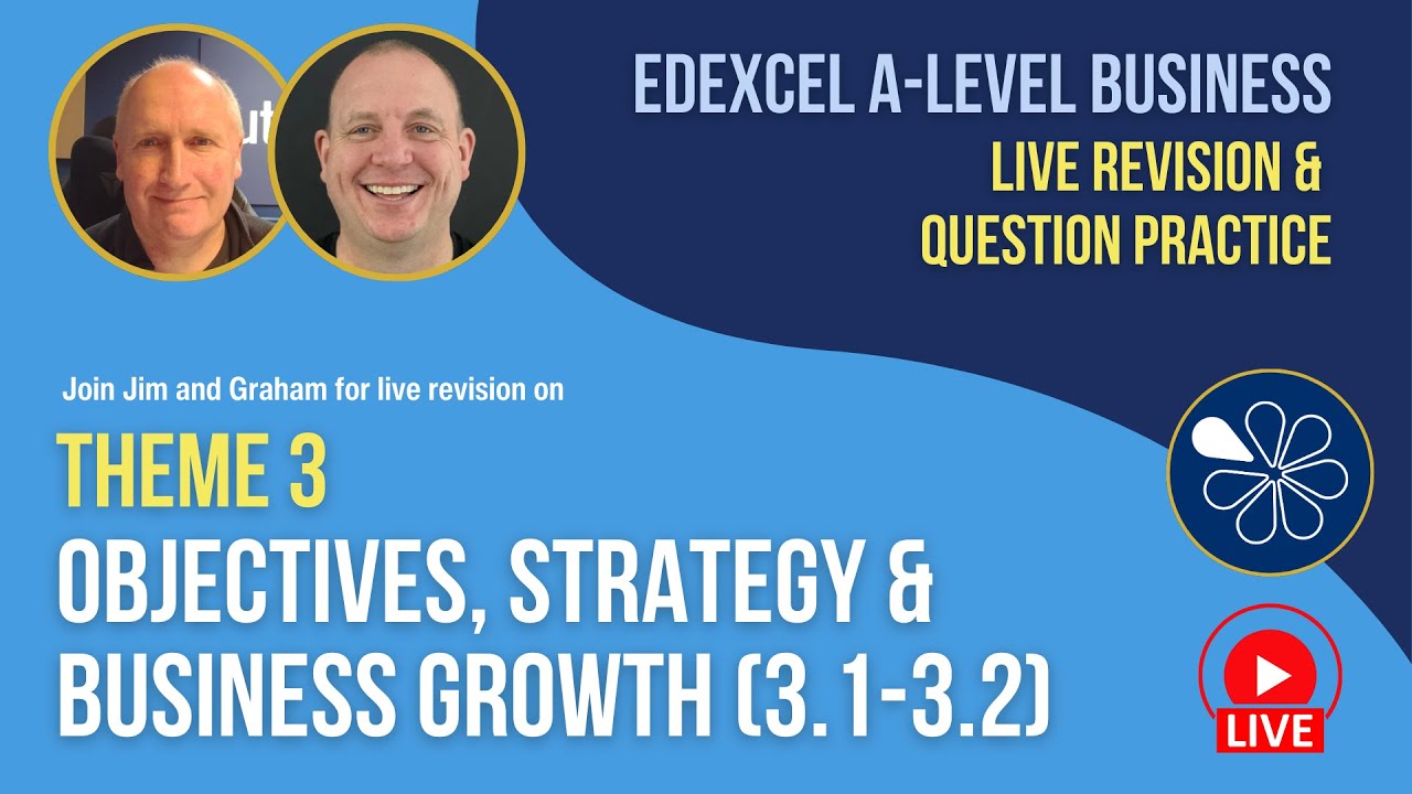 Theme 3 Objectives, Strategy & Business Growth | Live Revision for Edexcel A-Level Business