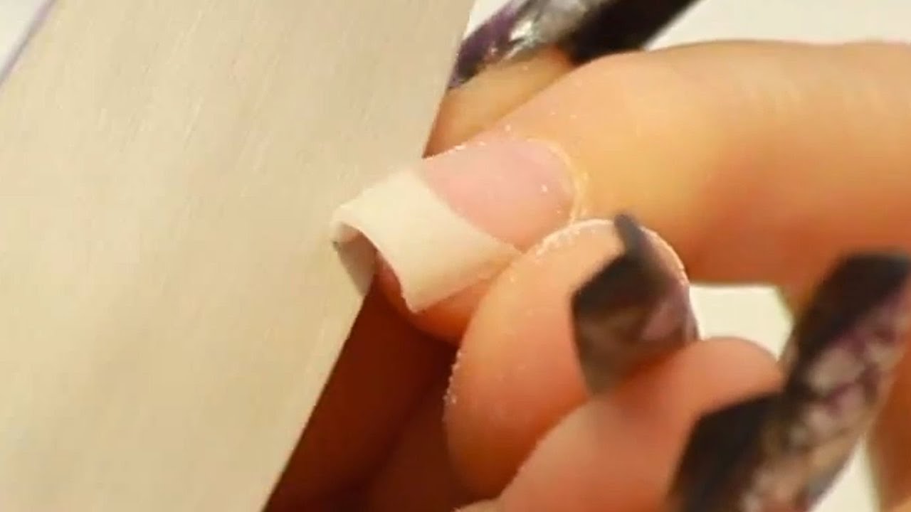 Filing and Finishing an Acrylic Nail Tutorial Video by Naio Nails
