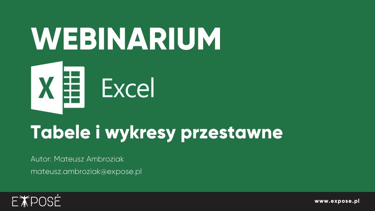 Webinarium Excel - Tabele przestawne