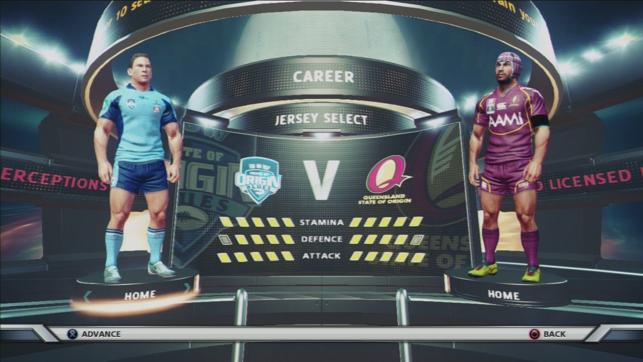 Rugby League live 2 Gameplay State of Origin game 1