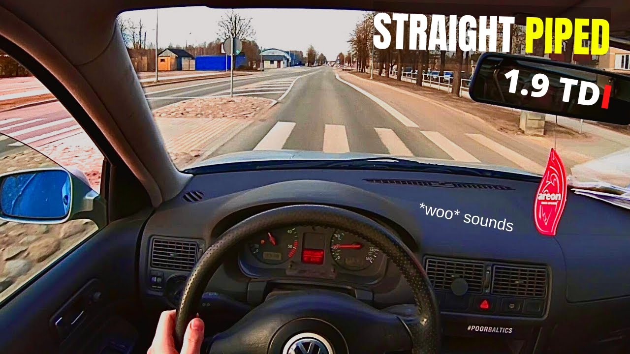 Straight Piped VW Golf 4 1.9tdi (AHF) | POV Drive
