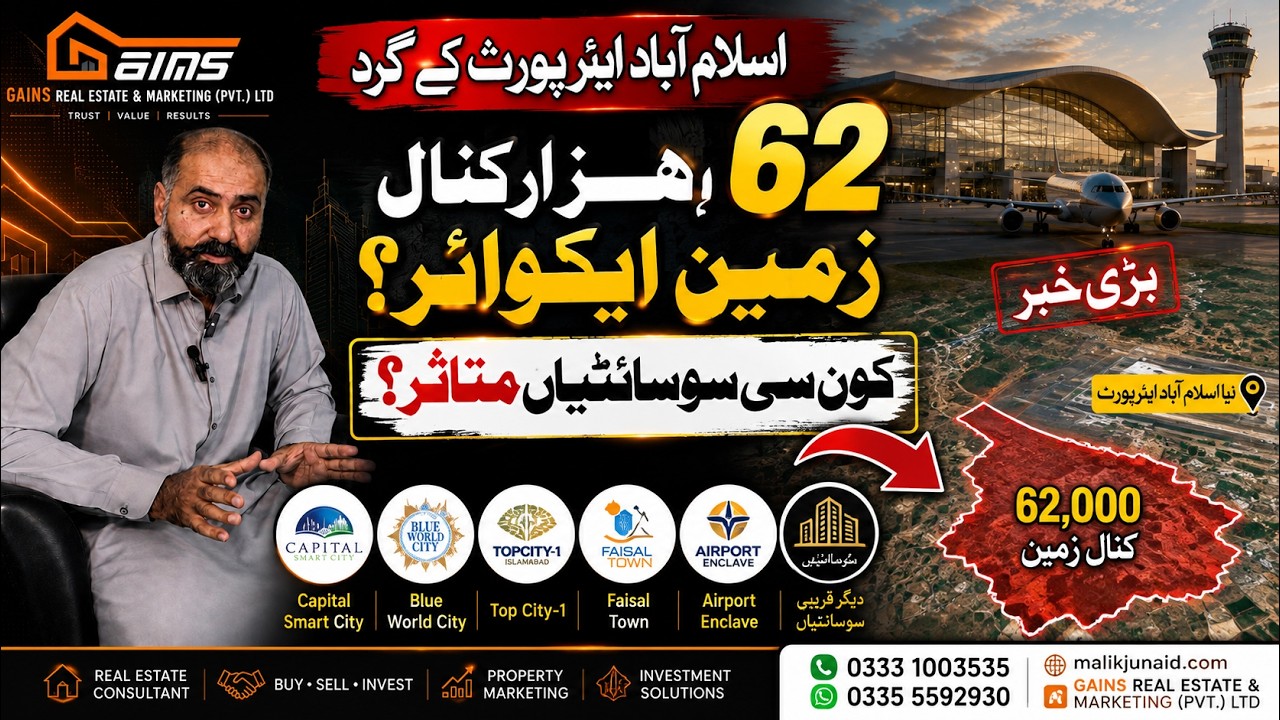 Land Acquisition Around New Islamabad Airport | Which Societies Are Affected? Complete Analysis