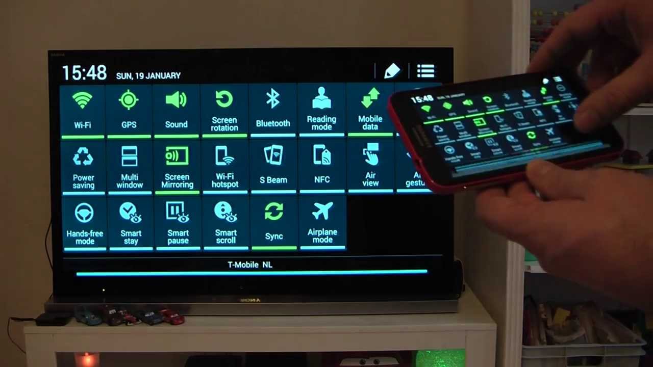 Samsung Galaxy Note3 Screen Mirroring to HDMI TV or Beamer