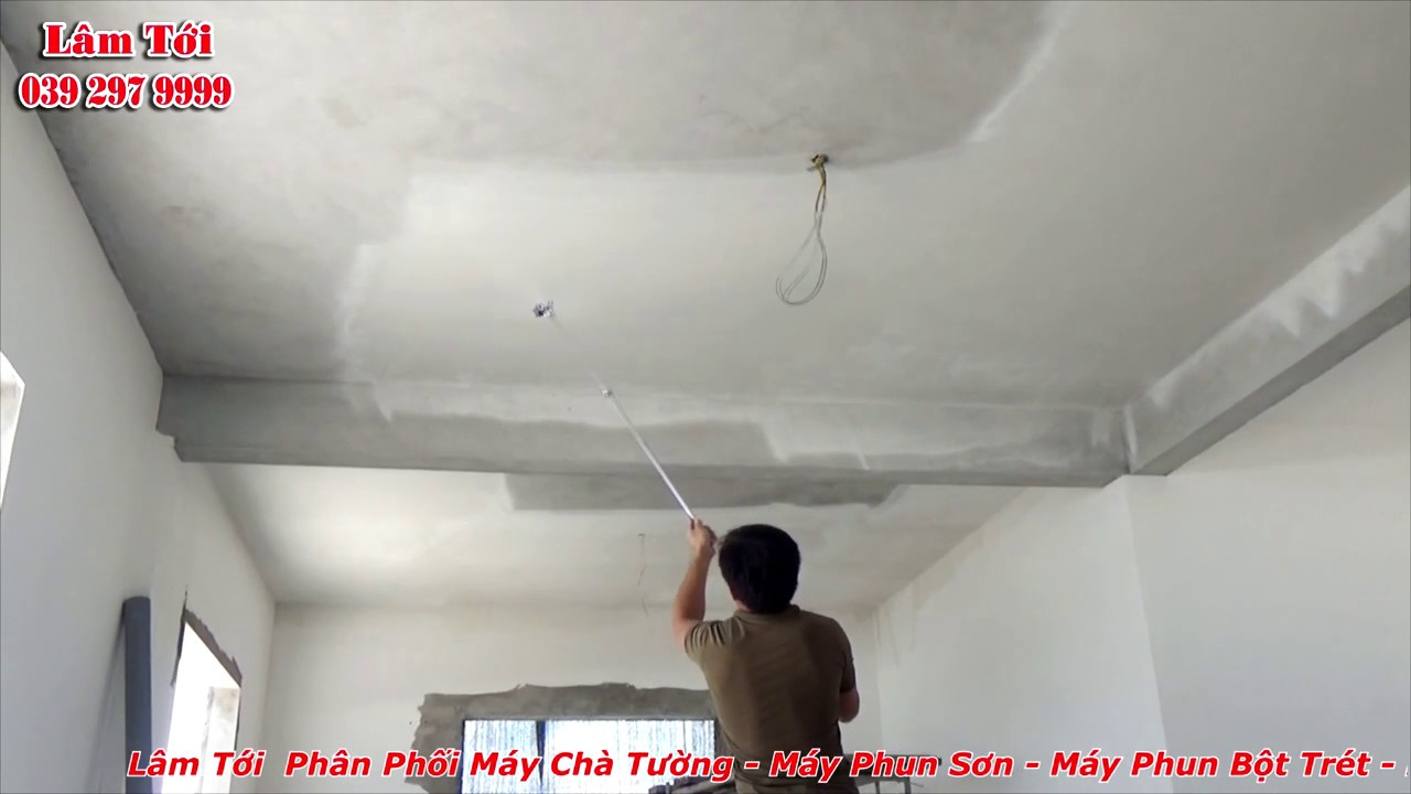 GK 7000 MÁY PHUN BỘT TRÉT TRẦN BÊ TÔNG TẠI KHU CÔNG NGHIỆP BẮC NINH