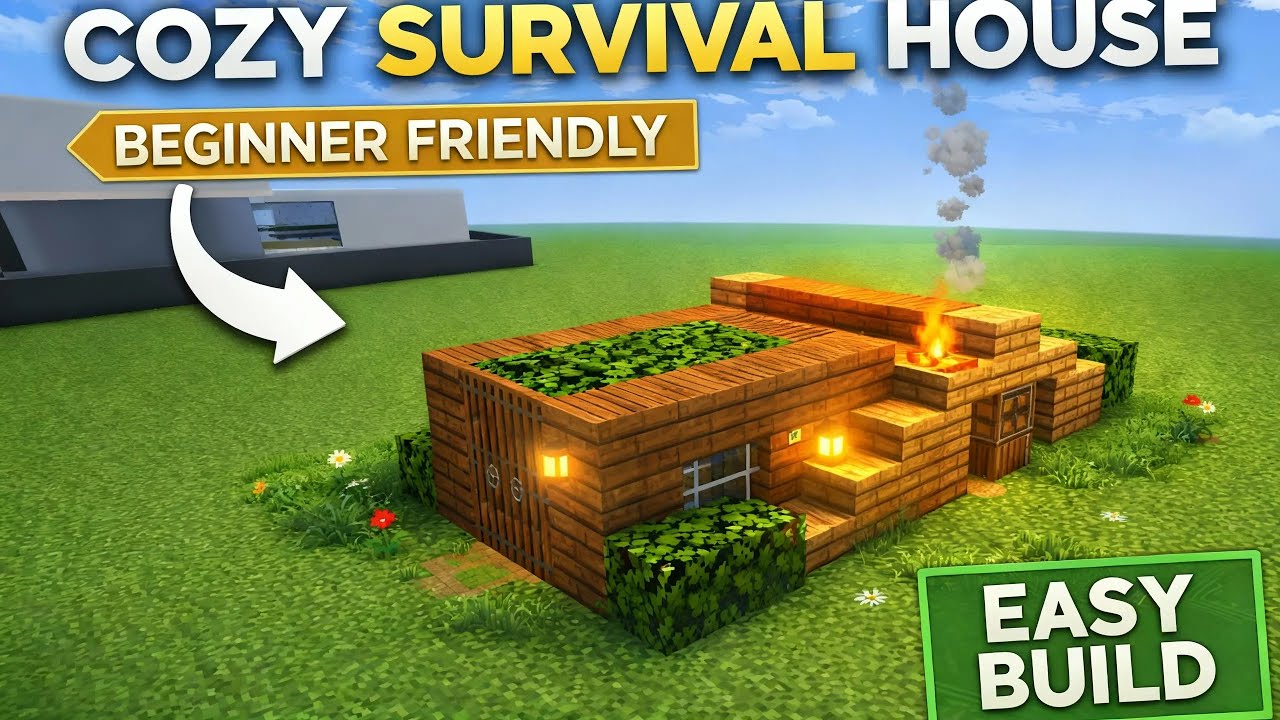 Cozy Survival House for Beginners | Minecraft