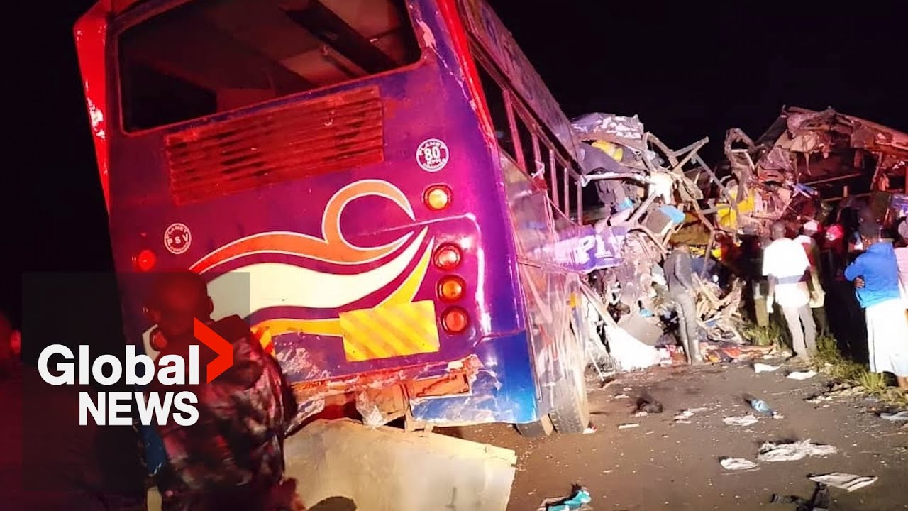 46 dead, dozens injured after 2 buses collide in Uganda