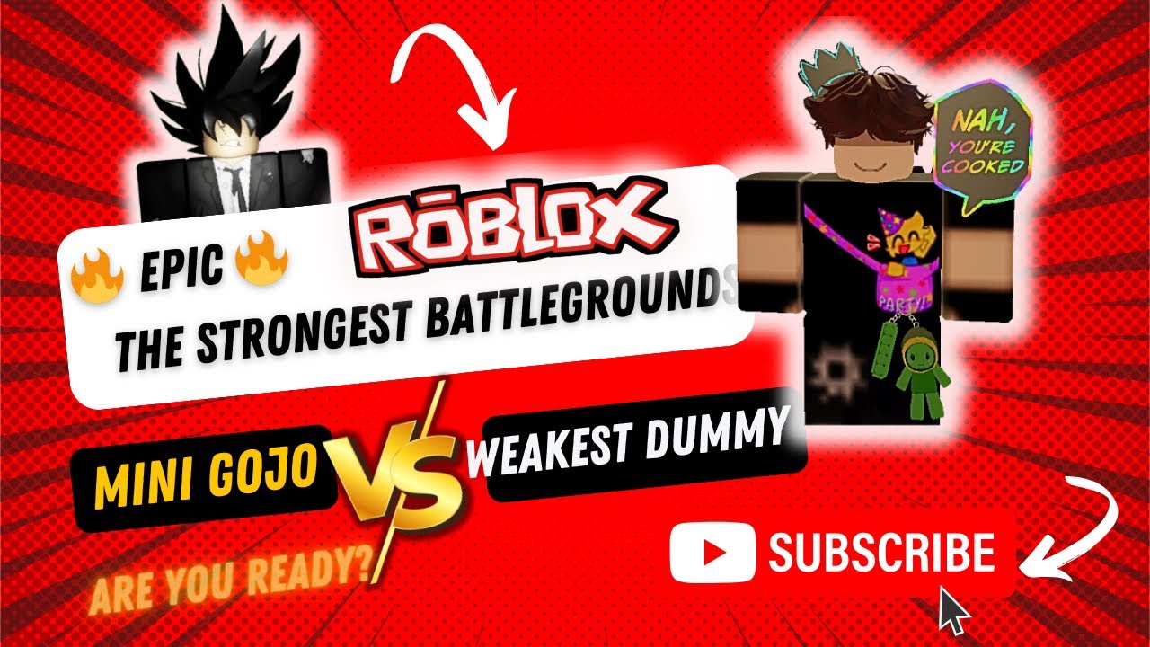 🔥 EPIC ROBLOX BATTLEGROUNDS 🔥 MINI GOJO vs. WEAKEST DUMMY