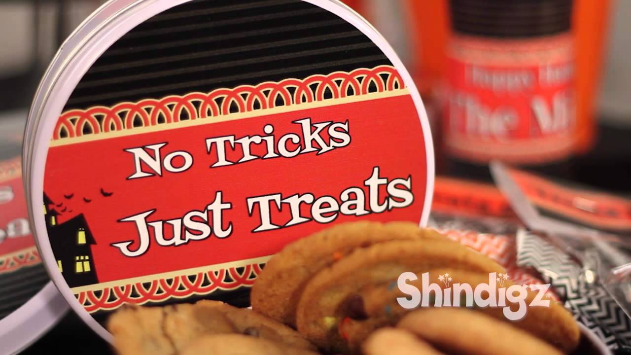 Party Supplies -  Personalized Cookie Tins - Halloween Candy