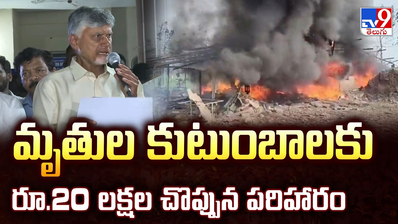 CM Chandrababu About Vetlapalem Incident : మృ*తుల కుటుంబాలకు రూ.20 లక్షల చొప్పున పరిహారం - TV9
