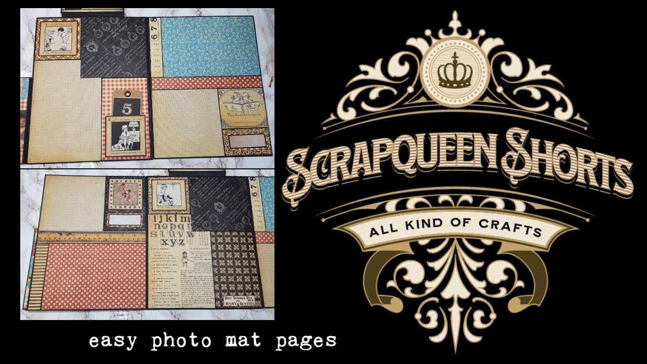 How to create some easy photo mat pages #shorts  scrapqueen`s shorts serie