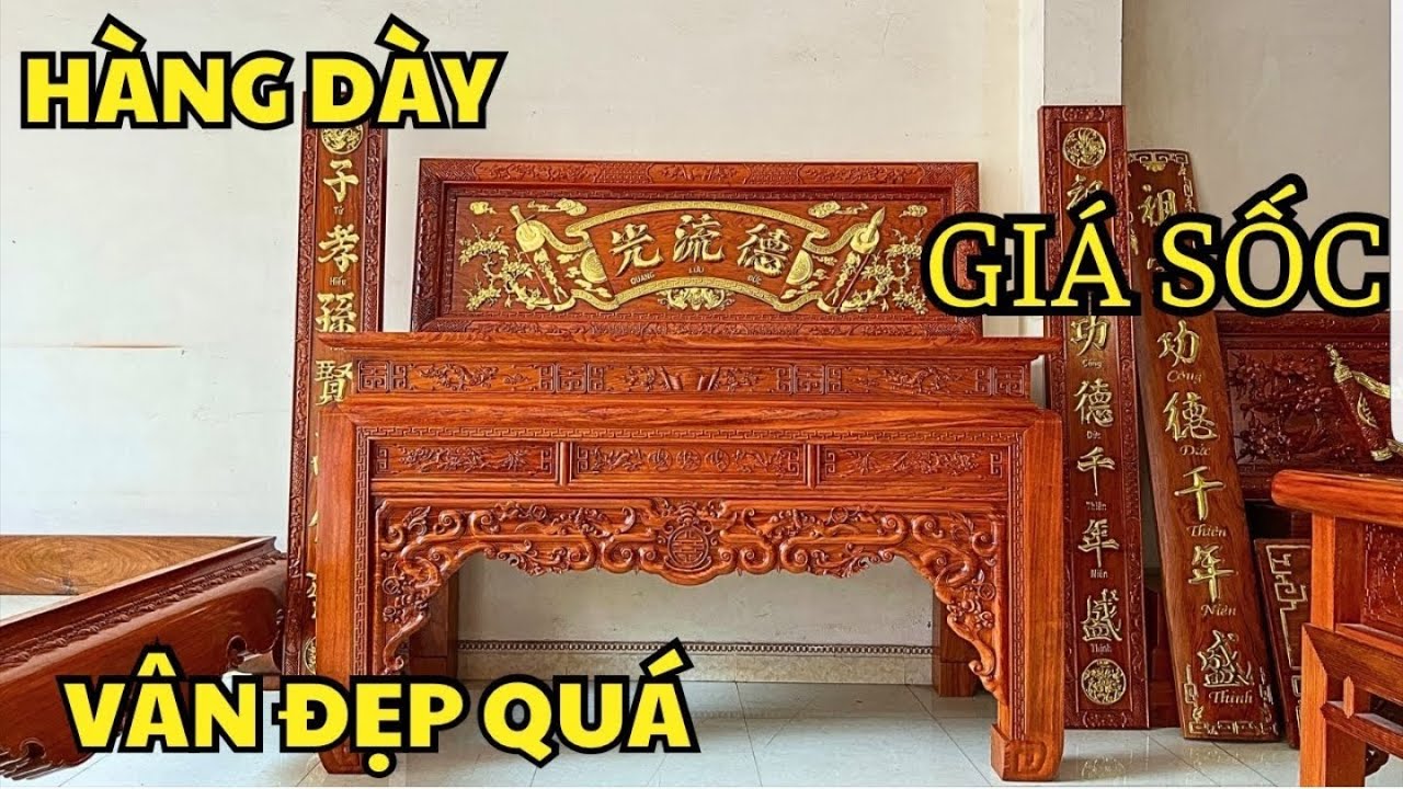 Mẫu Bàn Thờ Ngũ Phúc Kim Tiền Có Đẹp Không? - Bàn Thờ Gia Tiên Và Hoành Phi Lồng Cuốn Thư Mai