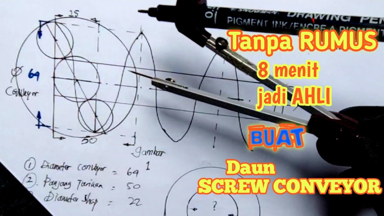 Buat Daun Conveyor Paling Mudah || Hou to make screw conveyor a simple